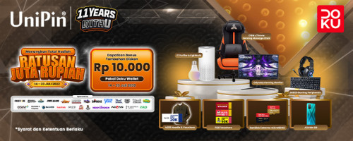 11th UniPin Anniversary Bareng Doku Wallet dan Dapatkan Hadiahnya!